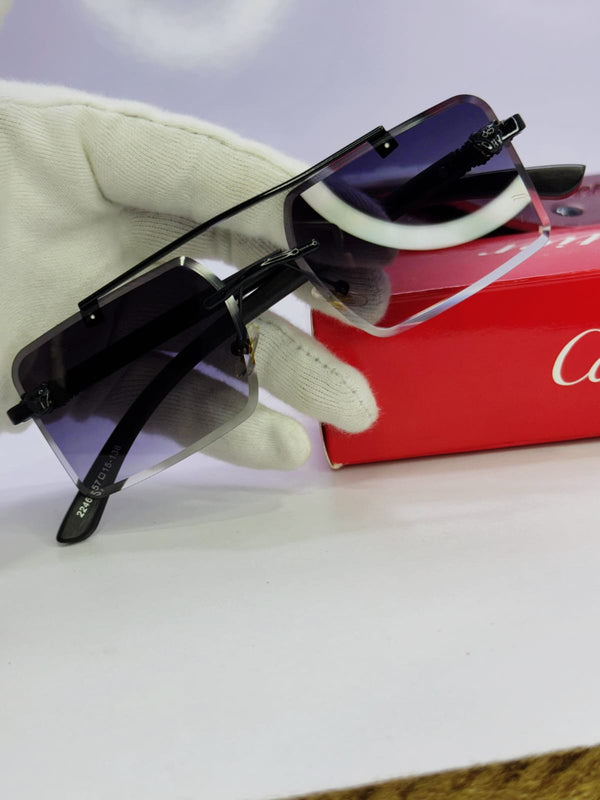 Cartier Panther All-Black Edition Sunglasses – Gloss Black Finish | AdiFashion Signature Style