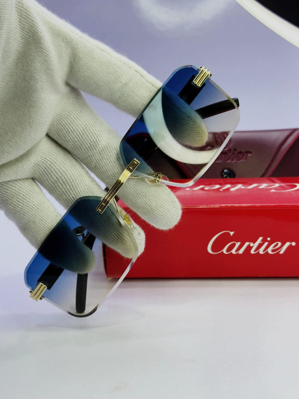 Cartier Panther Royal Edition Sunglasses – Gold Detailing & Wooden Arms | AdiFashion Luxe