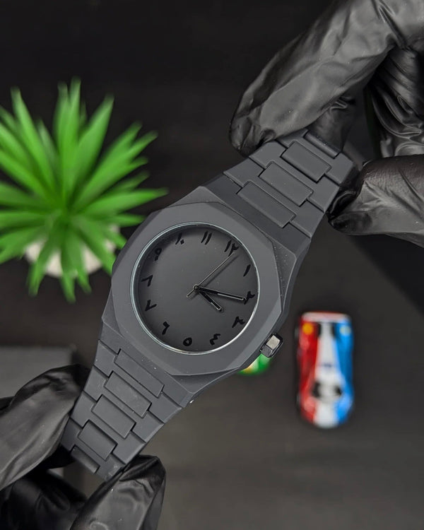 Black Aura Arabic Dial Watch